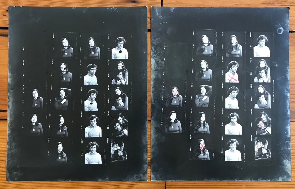 Set Pair 2 Vtg 1970s New York Photographer Black White Contact Sheets Portraits